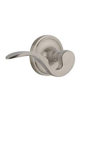 Image of Nostalgic Warehouse Classic Rose Single Dummy Manor Lever in Satin Nickel