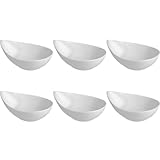 Matière : Porcelaine Paris Prix Secret de Gourmet - Lot de 6 Coupelles Porcelaine Goutte 21cm Blanc