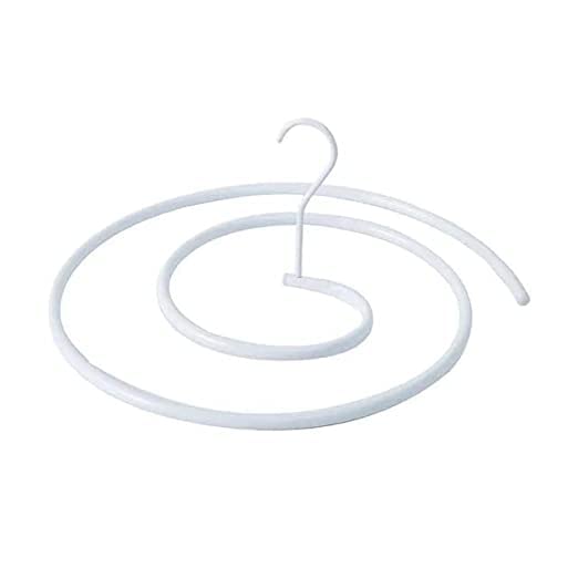 Glitz-Round-Clothes-Drying-Rack-Laundry-Hanger-Spiral-Shape-Cloth-Drying-Stand-for-Bed-Sheet-Blanket-Mattress-and-Towel-Color-WhiteIron-1