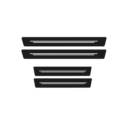 4 Pcs Car Door Sill Protector, for Nissan X-Trail T33 Qashqai J12 E-Power 2022-2025 Carbon Fiber Car Kick Plates Automobile Accessories Threshold Decoration Sticker
