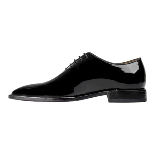 Dress Shoes for Men | Genuine Leather Oxford High Gloss Design Lace-Up Closure Black Dress Shoes Men4