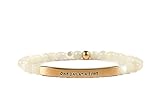 THE INSPIRATION CO. Hope Collection Unisex Stretchable Bracelets of Small Size, Represents Protection & Stress Relief (ONE DAY AT A TIME) -Mother of Pearl