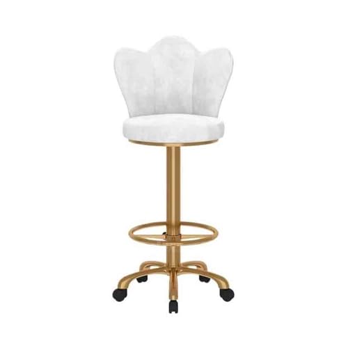 Chaise de salle à manger haute blanche en métal pour table de caisse - 2