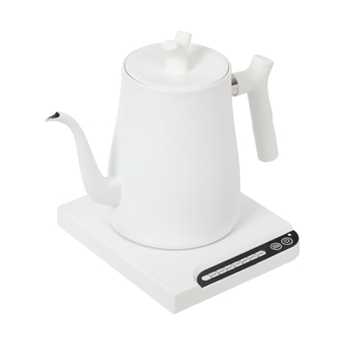 Hervidor de agua de acero inoxidable de 1000 W, hervidor de agua de acero inoxidable 304 de 1 L, control inteligente de la temperatura, ahorro de energía, para café y té