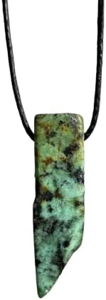 Crystal Stones Necklace - Women Healing Stone, Girls Choker, Men Spiritual Energy, Best Friend Gift, Mens Gifts, Purification Pendants, Cute Gemstone, Crystals Jewelry, Boho Hippie (African Turquoise)