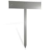 MONTAGE VON SCHILDERN: Schilder werden eingeschoben und mit den beiligenden Klebepads fixiert | Darüber hinaus können Schilderfassung auch an Hauswänden befestigen. Im Halter sind Bohrlöcher vorhanden.