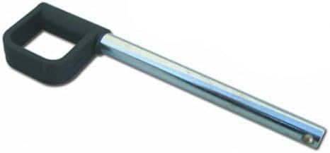 SBD's World Class Pin, Tensile - Universal Weight Stack Replacement SELECTOR Key - 3/8 Dia - 4 1/4 Locking Space | Black Ring Knob | Detent Hitch PINS | Chrome Plated Steel Shaft.