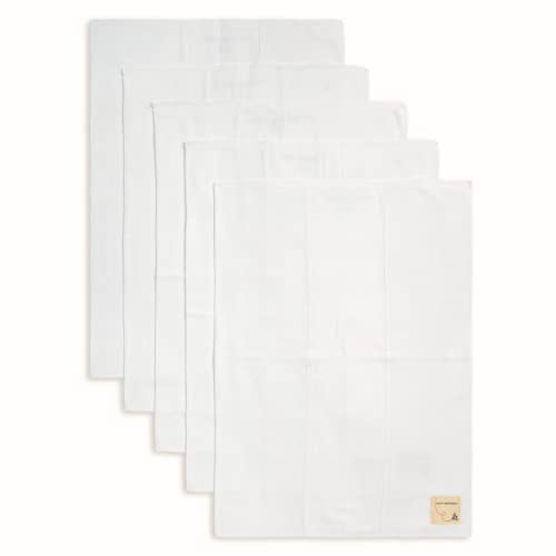 Image of Burt's Bees Baby - Burp Cloths, 5-Pack Extra Absorbent 100% Organic Cotton Drool Cloths