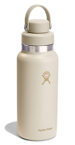 Image of Hydro Flask Water Bottle - Insulated Stainless Steel - Wide Mouth Flex Chug Lid, Non Spill, Leakproof in 32 Oz Coconut Cream