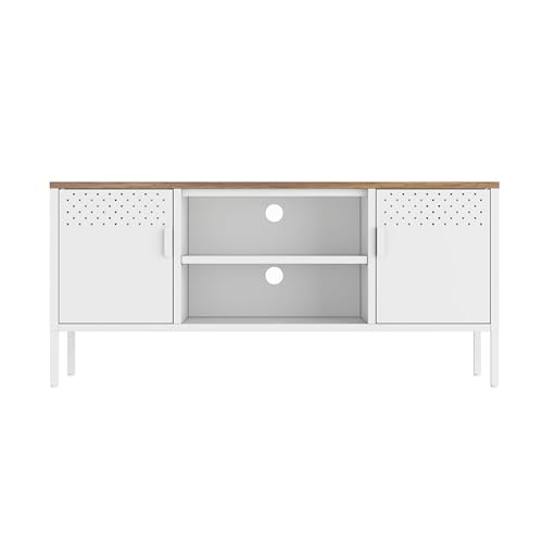 With Storage Cabinets & Open Shelves, Holds Up To 40" Screen