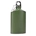 Jorzer Water Canteen, 500ml 4x6 Water Bottle, Aluminium Alloy Army Green Bottle, Portable Leakproof Flat with Clip for Outdoor, Hiking, Camping.