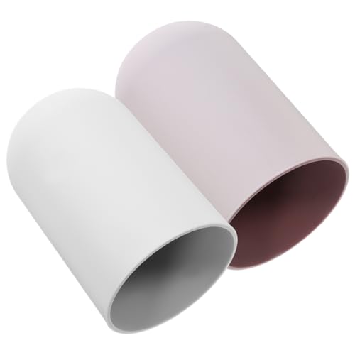 INOOMP 2 Piezas Vasos para Enjuague Bucal y Cepillos de Dientes Tazas Multipropósito para Baño Capacidad Grande Suaves Colores Rosa y Uso Diario para Higiene Bucal