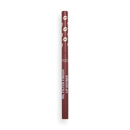 Image of Makeup Revolution IRL Filter Finish Lip Liner Definer Burnt Cinnamon Waterproof Long Lasting Set with Matching Lipsticks or Lip Gloss
