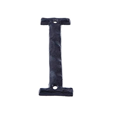 Risbay 1Pc 5 Inch Black Retro Cast Iron Solid Letters Creative Diy House Address Letter,Letter I #TOP1
