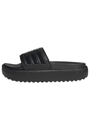 adidas womens Adilette Platform Black/Black/Black 8