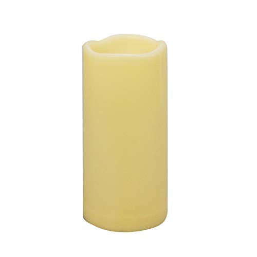 Image of iZAN 1 Pack Waterproof Outdoor Flameless Candle with Timer 3 inch x 7 inch Battery Operated Electric LED Pillar Candle for Gift Home Decor Party Wedding Supplies Garden Halloween Christmas Decoration