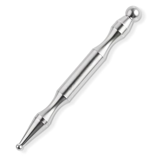COMNICO Akupunkturstift Manueller Edelstahl Akupressurstift Multifunktional Meridianstift Stab für Massage, Akupressur und Akupunktur Länge 12 cm