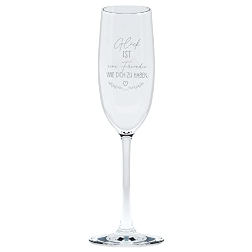 Sektglas Leonardo Glück ist eine Freundin wie dich zu haben - Geschenkidee Geburtstagsgeschenk Sektglas Geschenk für Freundin Cover