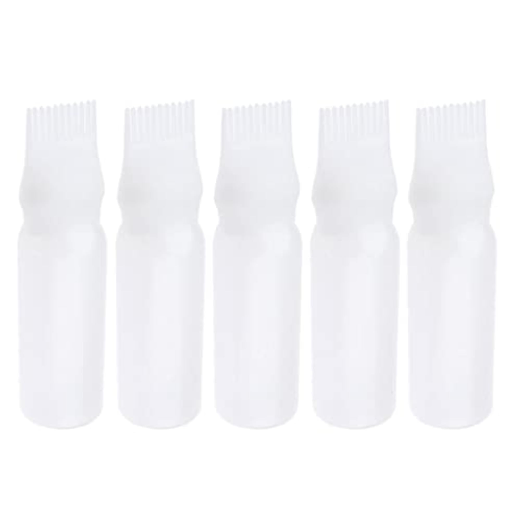 5Pcs Empty Hair Dye Applicator Dispensing Brush Salon Coloring Bottle