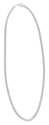 Preisvergleich Produktbild Herren Damen Halskette Silber flache Panzerkette 0,5 x 50cm