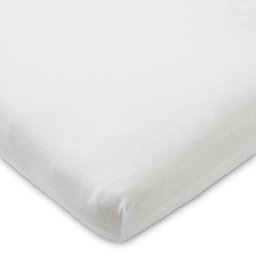 Anti-Allergy Fully Enclosed Baby/Infant Cot Bed Mattress Protector, 100% Cotton Jersey with Waterproof Coated Reverse, 70 x 140cm, With Antimicrobial Protection