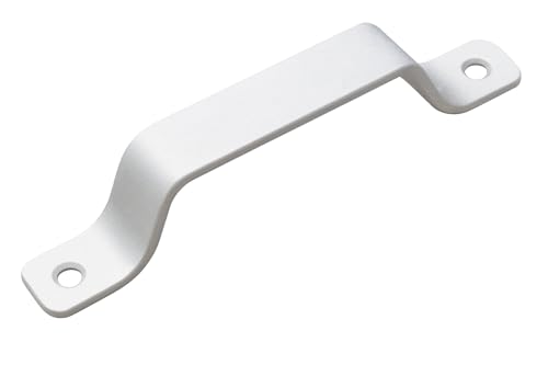Demir Doğrama Kulbu, Ahşap ve Metal Kapak Kulbu, Kolay Montaj, Dayanıklı, Boyalı, Tutma Aparatı, Estetik Görünüm, Beyaz, 4 Adet, 115 mm