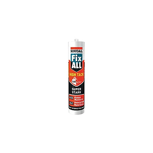 Soudal Fix All High Tack, weiß, 420g, Montagekleber für alle Materialtypen und auf allen üblichen Untergründen, hohe Anfangshaftung mit außergewöhnlicher Endklebkraft (320kg/10cm²)