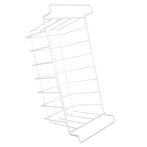 KICHOUSE Cesta Colgante de Alambre para Congelador Diseño Removible y Compatibilidad, Organizador Metálico Blanco Adecuado para Cocina y Arcón Congelador