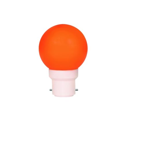 Image of K D 0.5W B22 LED Yellow LED Bulb (Deco Mini) (Bulb Pack of 05=- Mix Colour)