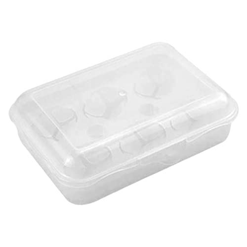 CRDARAAV Caja de almacenamiento de huevos a prueba de fugas para exteriores para el hogar, 6 rejillas, 7.9 x 5.8 x 6 pulgadas, color blanco