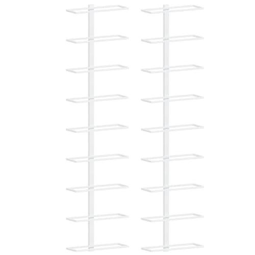 Étagère à vin murale en fer robuste design moderne blanc