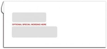 Double Window Envelopes - 9 X 4 1/8 Confidential Envelope