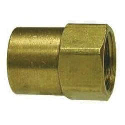 12030 Straight Adapter, 1/4 in Inverted Flared x 1/4 in FNPTF, Brass (2 Pack)
