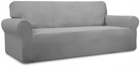 Miniatura 8 de PureFit - Funda elástica para sofá extragrande, jacquard, elastano, antideslizante, suave, protector de muebles lavable con espuma antideslizante y