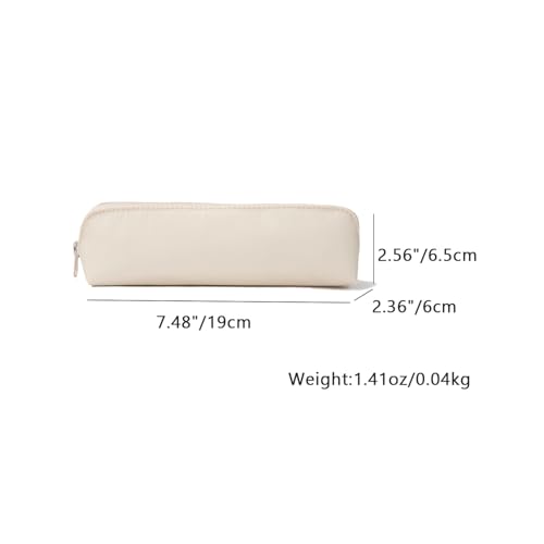 Image of Pencil Case Small Pencil Pouch Slim (Cream, Oxford)