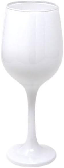 Vikko Copas de vino blanco de decoración copas de vino de lujo de 11 onzas con tallo para vino tinto y blanco, copa de vino gruesa y duradera, apta
