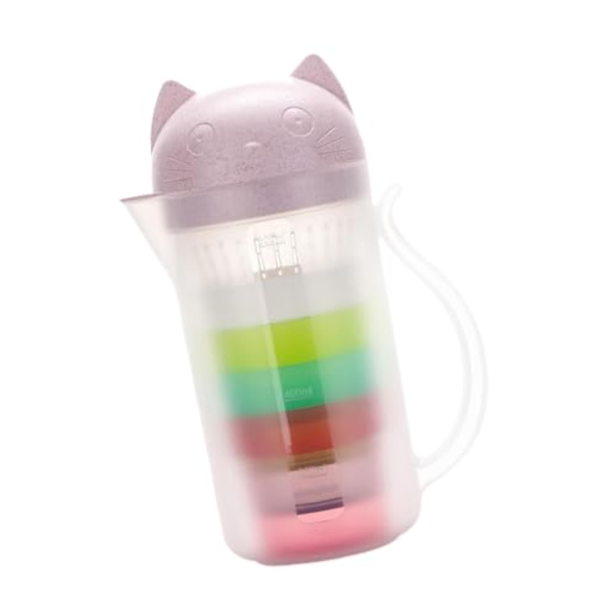 Water Pitcher with Cups and Lid, Pink Ice Tea Pitcher