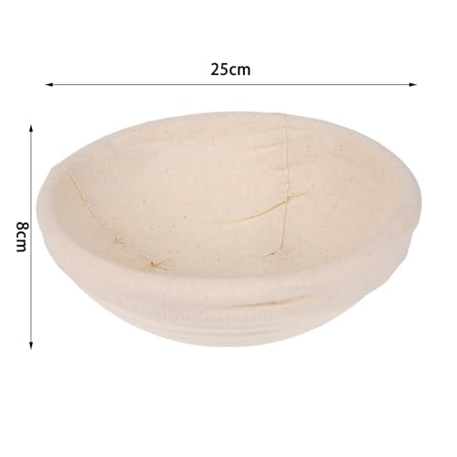 Cesta de ratán Brotform de 25x8 cm con forro para masa de panadería casera 3