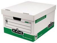 Bankers Box by Fellowes System Storage Box Foolscap White Green Ref 00791 [Pack 10]