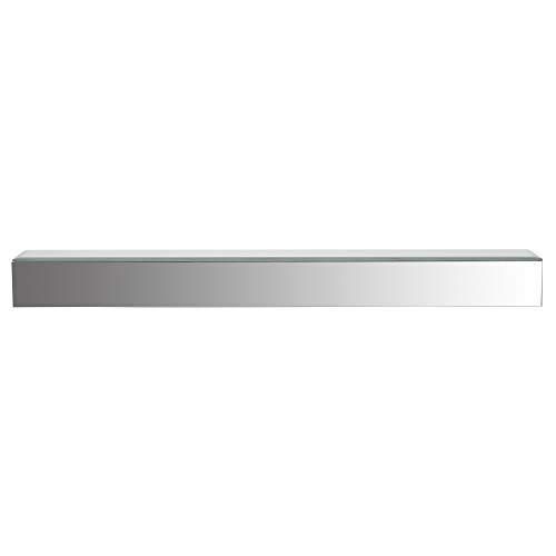Gallery Solutions 22" Mirrored Floating Wall Shelf Ledge, Silver