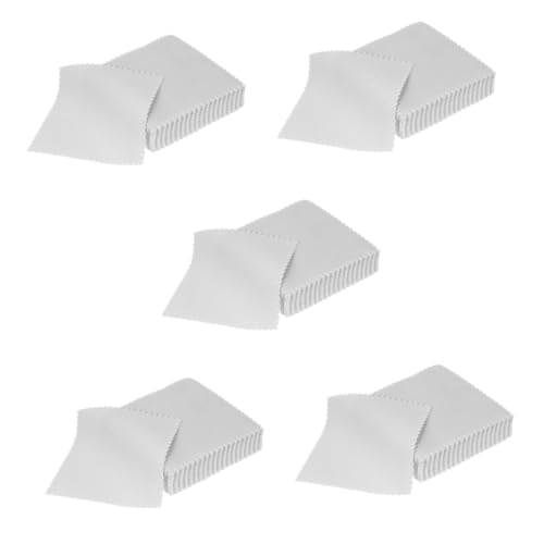 BESPORTBLE 5 Series Paño De Limpieza De Microfibra para Joyería Paño para Pulir Joyas Paño para Limpiar Joyas Limpiadoras Paños para Limpiar Plata Paño para Pulir 50 Piezas x 5