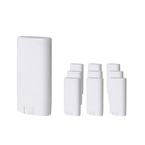 15 ml blanco vacío plástico oval casero bálsamo labial tubos tubo desodorante tubos contenedores 10 unids Cover