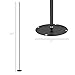 Steel String Light Poles 2-Pack, 120in Top Height, 1in Diameter Adjustable Outdoor Lighting Stand for Patio Deck Backyard with All Mounting Accessories, Black