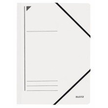 Leitz - Cartellina con elastico angolare, formato A4, capacità 300 fogli, colore: Bianco