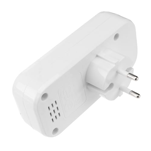 FONDOTIN Adaptador De Enchufe De Corriente Europeo Doble Puerto USB para Uso Doméstico y Viajes, Compacto y Seguro, Color Blanco, Panel De Enchufes para Europa, Voltaje Ac220-240v