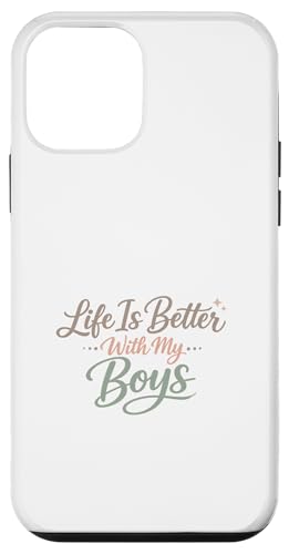 Life Is Better With My Boys Boy Mom ��̓��M�t�g �X�}�z�P�[�X iPhone 12 mini �p