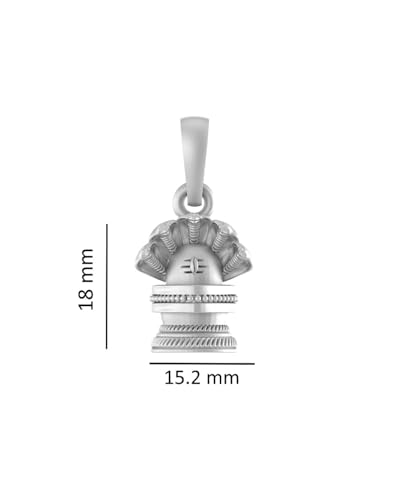 Pendentif Shivling argent sterling 925 Mtrolls 5,8 g, collier divinité hindoue - 4