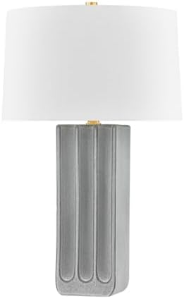Hudson Valley Lighting L6129-AGB/C01 Elmer - 1 Light Table Lamp 29 inches Tall and 18 inches Wide - Aged Brass/Ceramic Granite Finish