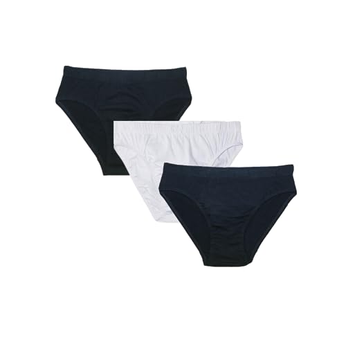Image of Acumen Men's Underwear Briefs 3-Pack - 100% Combed Cotton, Anti-Bacterial Technology - Premium Ultrasoft Waistband