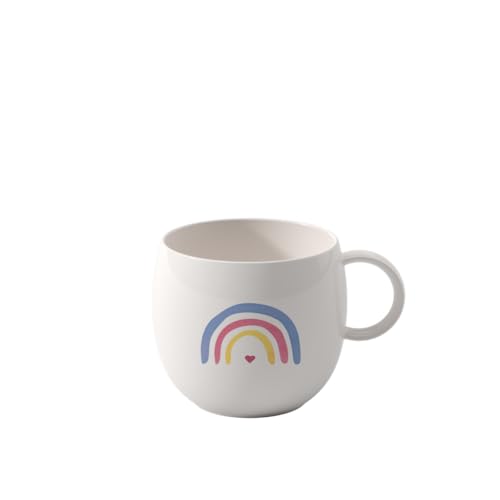 Villeroy & Boch With Love Kaffeebecher Be Happy Weiß Spülmaschinenfest Mikrowellensicher Kaffeetasse Regenbogen Heißgetränkebecher Tasse Geschenk Premium Porzellan
